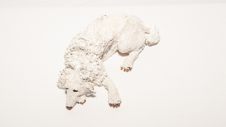 Nick Bennett Sculpture - Arctic Wolf, Awake Now