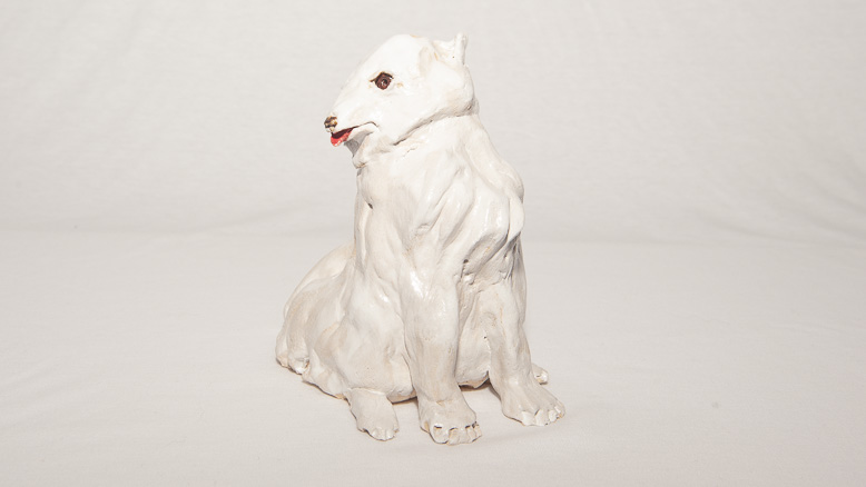 Nick Bennett Sculpture - Polar Fox, Uneasy