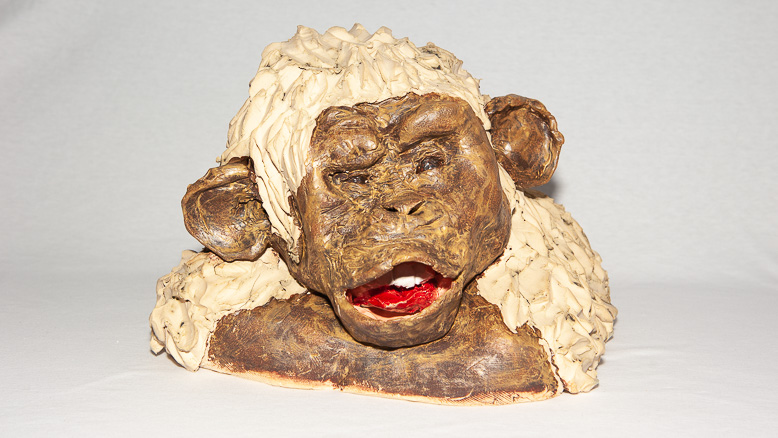 Nick Bennett - Endangered Animal Sculpture - Curious Old Monkey